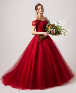 リサ アンド ジュリアーニ ウェディングドレス ジュエル（レッド）