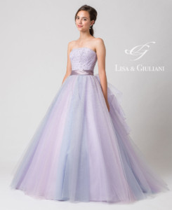 リサ アンド ジュリアーニ ウェディングドレス ラベンダーシェル