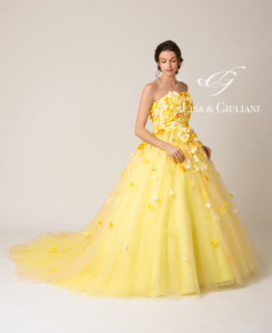 リサ アンド ジュリアーニ ウェディングドレス レモンフラワー